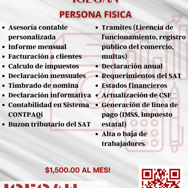 PAQUETE CONTABLE IGEGAN PERSONA FISICA